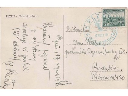 1938, Plzeň, VI. Jubilejní výstava 1938, pohled, prošlé
