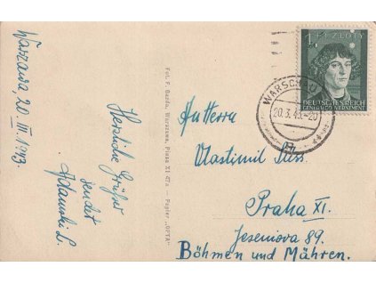 Generalgouwernement, 1943, DR Warschau, pohlednice