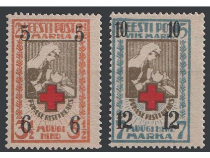 Eesti, 1926, 5M/6M-10M/12M série Červený kříž, Nr.60-61, **