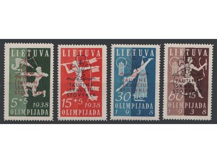 Lietuva, 1938, 5-60C Skautská série, MiNr.421-24, **