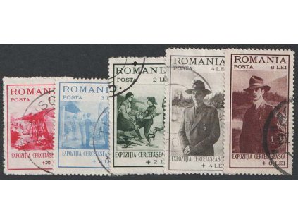 1931, 1-6L Skautská série, MiNr.413-17, razítkované, dv