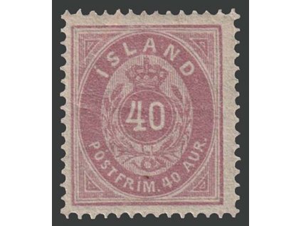 1882, 40 A fialová, Nr.15A, * po nálepce, lehké archové lomy