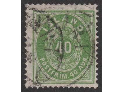 1876, 40 A zelená, MiNr.11A, dv
