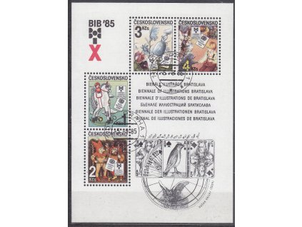 1985, 1-4Kčs aršík BIB, denní razítko, Nr.A2713, ilustrační foto