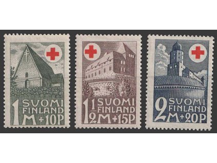 1931, 1-2 M série Červený kříž, MiNr.164-66, * po nálepce