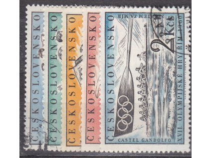 1960, 2 olympijské série, Nr.1099-1100, 1122-24, razítkované, ilustrační foto