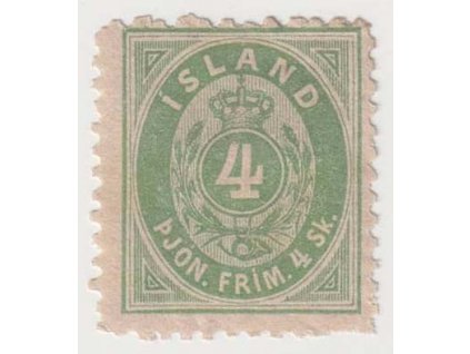 1873, 4 Sk služební Znak, hledaná známka, těžší * , MiNr.1B