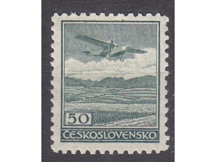 50h zelená, Řz.12 1/4, Nr.L7A, * po nálepce, ilustrační foto