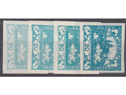 20h modrozelená, 4 kusy - odstíny barev, Nr.8, **/*