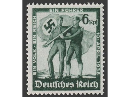 1938, 6Rpf Symbol, MiNr.662, * po nálepce