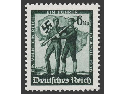 1938, 6Rpf Symbol, MiNr.663, * po nálepce