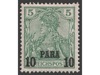 Turecko, 1900, 10Pa/5Pf Germanie, typ II., MiNr.12II, těžší *