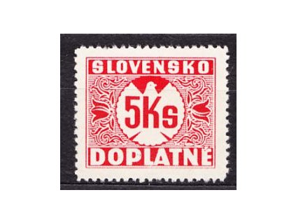 1939, 5Ks Doplatní, svislý rastr, Nr.DL10, **