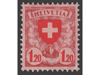 1924, 1.20 Fr Znak, MiNr.195, * po nálepce, dv