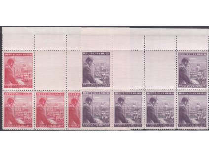 1943, 60h-1.20K Hitler, horní vodorovné podkovy, Nr.106-7, **, 1.20K dvl