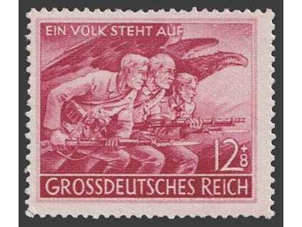 1945, 12Pf Volkssturm, MiNr.908, * po nálepce