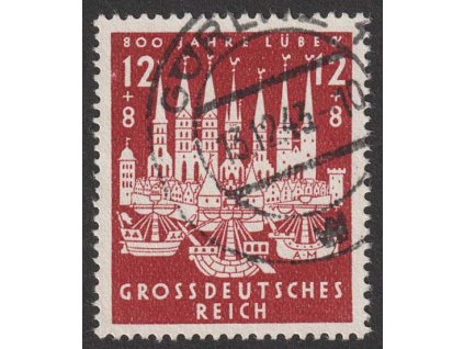 1943, 12Pf Alt-Lübeck, MiNr.862, razítkované