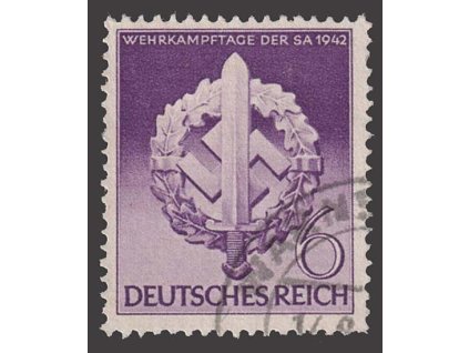 1942, 6Pf SA 1942, MiNr.818, razítkované