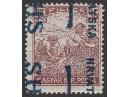 1918, 35 f Ženci, obrácený přetisk, MiNr.74, ** , lom, skvrnka