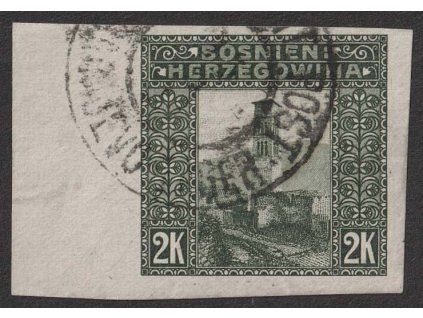 1906, 2 Kr Kostel, nezoubkovaná, MiNr.43U, razítkované