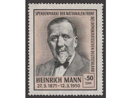 1960, 0.50 DM Heinrich Mann, Spendemarke, * po nálepce