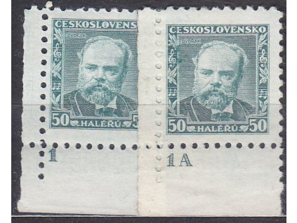 1934, 50h Dvořák, 2 roh. kusy s DČ 1,1A, Nr.280, **, ilustrační foto