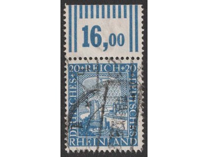 1925, 20 Pf Hrad s počítadlem, MiNr.374, razítkované