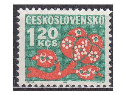 1971, 1.20Kčs Doplatní, papír oz, Nr.D98, **