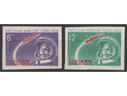 Vietnam, 1961, 12xu série Gagarin, Nr.166-67U, (*)