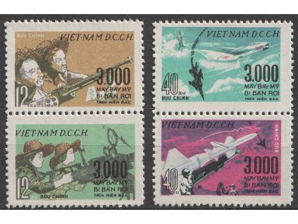 Vietnam, 1968, 12-40 xu soutisky, MiNr.534-37, (*) , kz