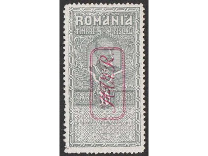 Rumunsko, 1917, 30 B kolek s přetiskem, Nr.V, * po nálepce