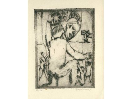 Matouš, 1973, Ex libris, dv růžek