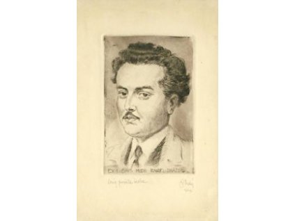 Malý, 1936, Ex libris, omačkaný okraj