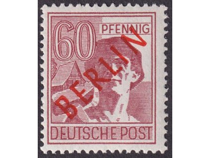 1949, 60 Pf s přetiskem, MiNr.31, **