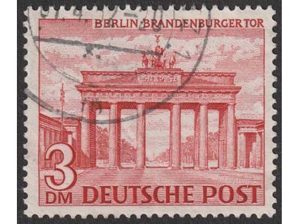 1949, 3 DM Brandenburská brána, MiNr.59, razítkované