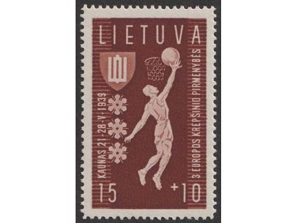Lietuva, 1938, 15 C Sportovní hry, MiNr.418, **