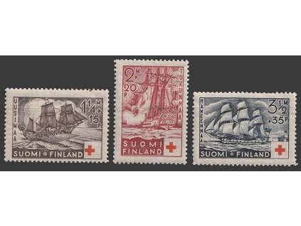 1937, 1 1/4-3 1/2 M série Červený kříž, Nr.199-201, různé *
