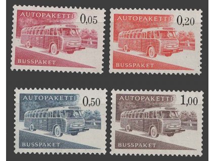 1963, 0.05-1M Auto-Paketmarken, MiNr.10-13, **