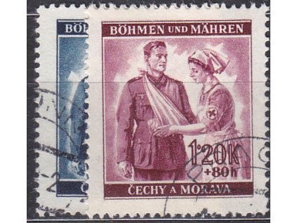 1940, 60h-1.20K ČK I, série, Nr.50-1, razítkované, ilustrační foto