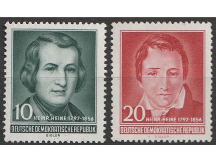 1956, 10-20 Pf série Heinrich Heine, MiNr.516-17, **