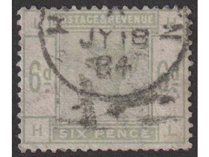 1883, 6 P Viktoria, MiNr.79, razítkované, mírné stopy stáří