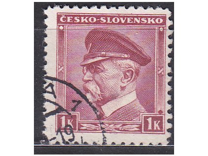 1939, 1Kč Masaryk, Nr.352, razítkované, ilustrační foto