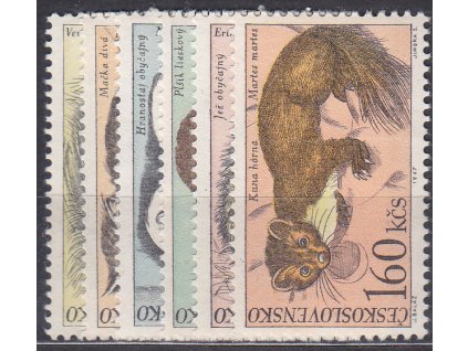 1967, 30h-1.60Kčs Zvířena, Nr.1637-42, **