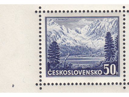 1937, aršík Bratislava, modrá skvrnka vlevo u zn. 50h, Nr.A329/330, **