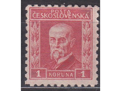 1Kč červená, V.typ, pr.7, Nr.200, * po nálepce, ilustrační foto