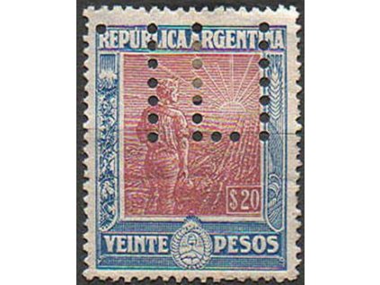 Argentina, 1912, 20P, perfin, (*)