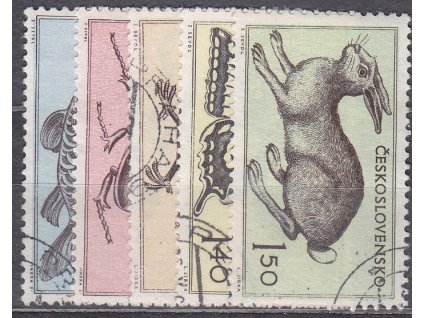 1955, 20h-1.50Kčs Zvířena, série, Nr.844-8, razítkované, ilustrační foto