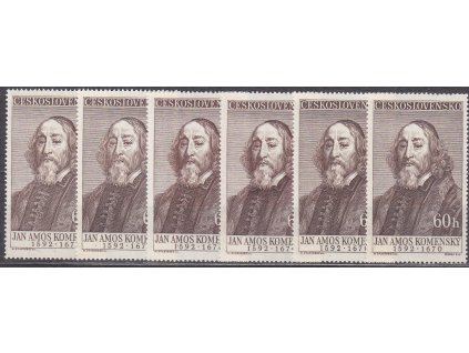 1957, 60h Komenský, kompletní řada typů I-VI, Nr.930, **, mimořádná nabídka