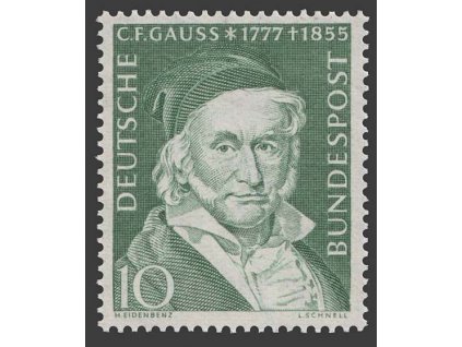 1955, 10 Pf Gauss, MiNr.204, **