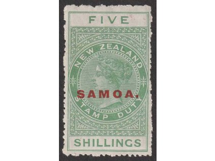 Samoa, 1914, 5 Sh Stempelmarken, těžší *